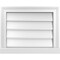 Ekena Millwork Vertical Surface Mount PVC Gable Vent w/ 2"W x 2"H , Brickmould Sill Frame, 20"W x 16"H GVPVE20X1603SN - alternate 1